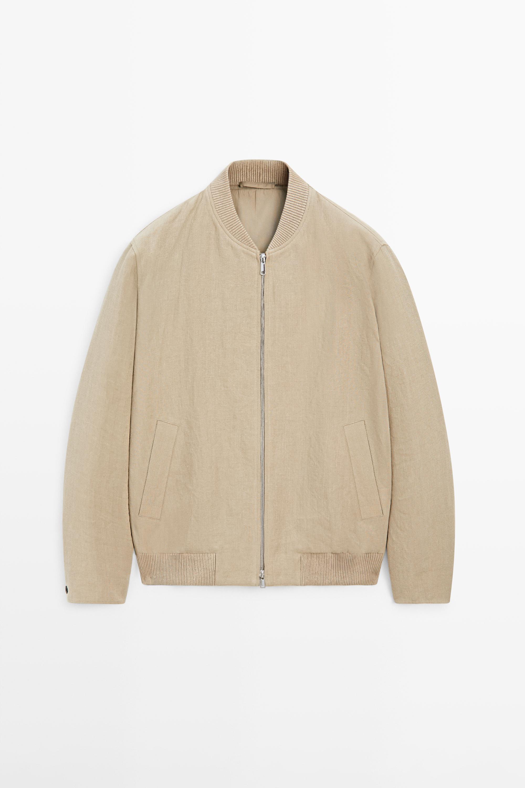 Veste bomber en lin